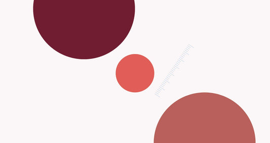 How to measure your nipple - Brown and red circles on pink background