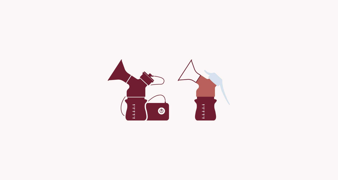 Tips for choosing the right pump - Breast pumps on red background